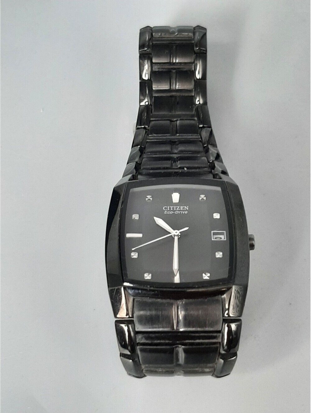 Citizen Eco-Drive Tonneau Black men's BM6555-54E Pre-owned See Pics & Desc.
